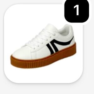 Black and white boutique sneakers